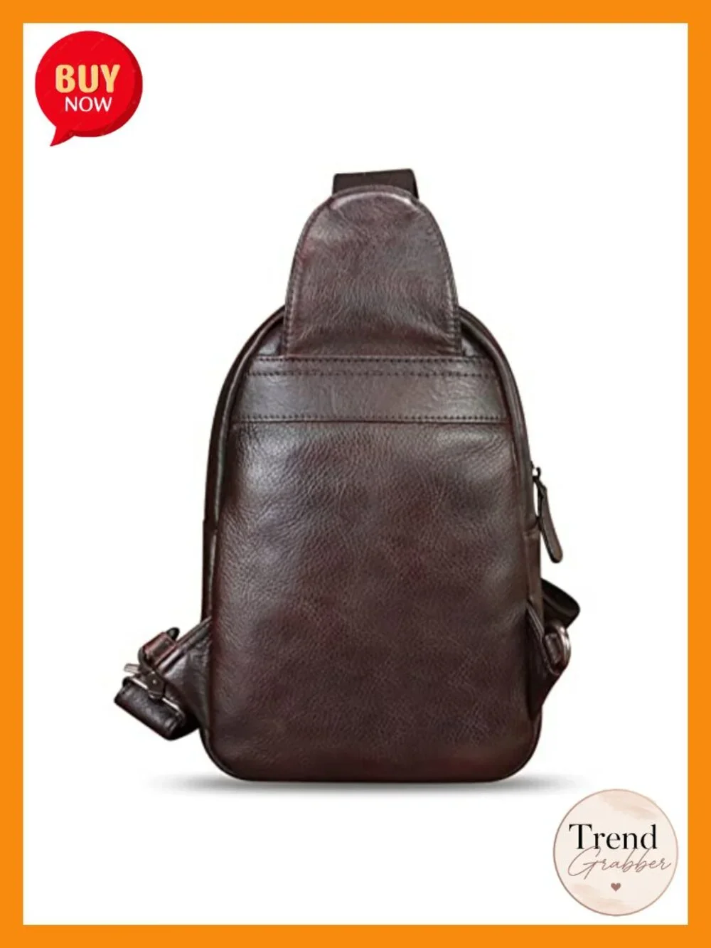 Genuine Leather Sling Bag Crossbody Backpack Handmade Chest Shoulder Daypack
